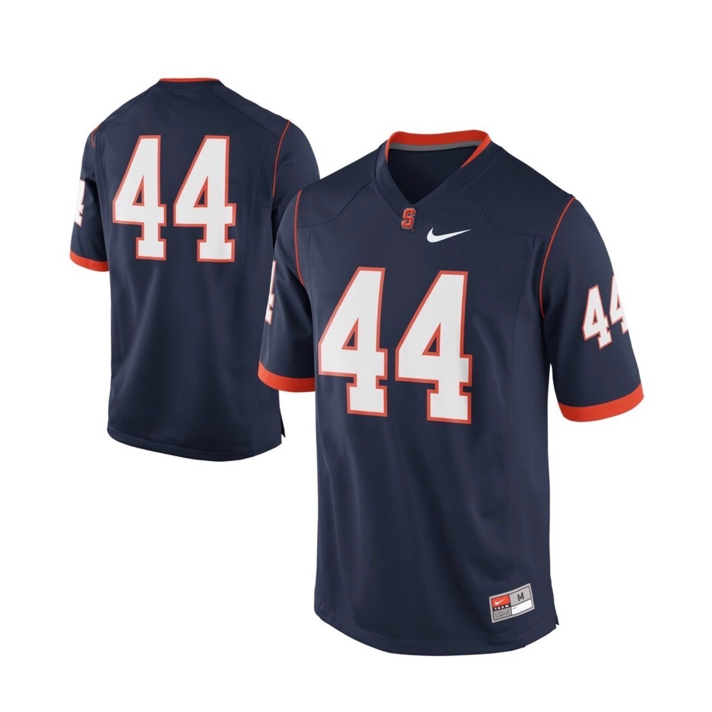 Men's Nike Syracuse Navy Orange #44 Football Team Jersey Large